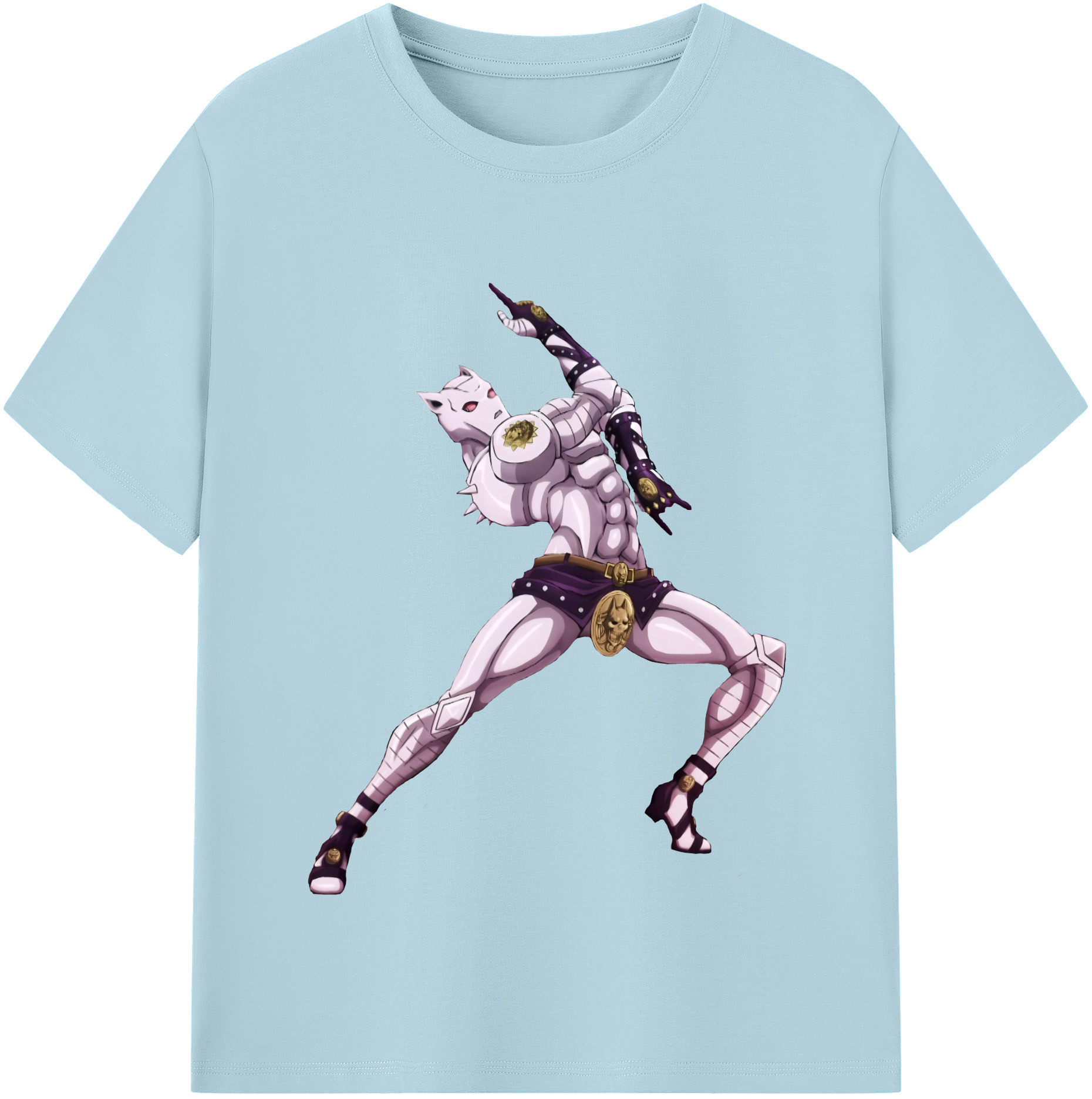 （画像用） ジョジョの奇妙な冒険 きら よしかげ JoJo's Bizarre Adventure Kira Yoshikage 綿100％半袖Tシャツ（フロントプリント）